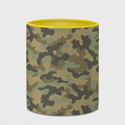 Кружка 3D Камуфляж: хаки, цвет: 3D-белый + желтый — фото 2