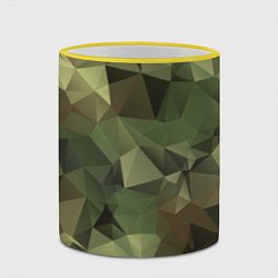 Кружка 3D Полигональный камуфляж, цвет: 3D-желтый кант — фото 2