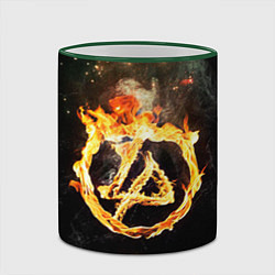 Кружка 3D Linkin Park: Burning the skies, цвет: 3D-зеленый кант — фото 2