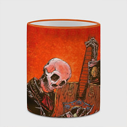 Кружка 3D Скелет с гитарой, цвет: 3D-оранжевый кант — фото 2