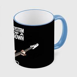 Кружка 3D System of a Down, цвет: 3D-небесно-голубой кант