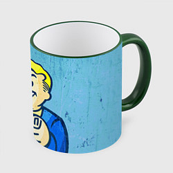 Кружка 3D Fallout: It's okey, цвет: 3D-зеленый кант