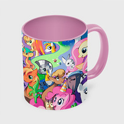 Кружка 3D My Little Pony, цвет: 3D-белый + розовый