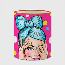 Кружка 3D POP ART, цвет: 3D-оранжевый кант — фото 2