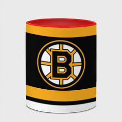 Кружка 3D Boston Bruins, цвет: 3D-белый + красный — фото 2
