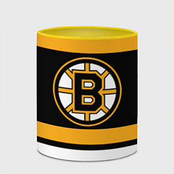 Кружка 3D Boston Bruins, цвет: 3D-белый + желтый — фото 2