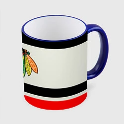 Кружка 3D Chicago Blackhawks, цвет: 3D-синий кант