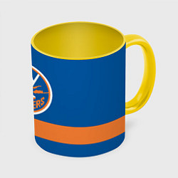 Кружка 3D New York Islanders, цвет: 3D-белый + желтый