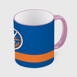 Кружка 3D New York Islanders, цвет: 3D-розовый кант