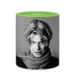 Кружка 3D Дэвид Боуи, цвет: 3D-белый + светло-зеленый — фото 2