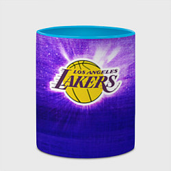 Кружка 3D Los Angeles Lakers, цвет: 3D-белый + небесно-голубой — фото 2