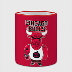 Кружка 3D Chicago bulls, цвет: 3D-красный кант — фото 2