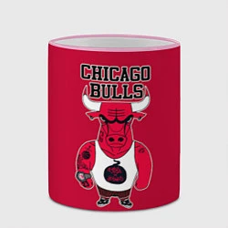 Кружка 3D Chicago bulls, цвет: 3D-розовый кант — фото 2