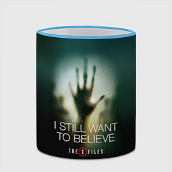 Кружка 3D X-files: Alien hand, цвет: 3D-небесно-голубой кант — фото 2