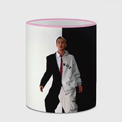 Кружка 3D Eminem: Black & White, цвет: 3D-розовый кант — фото 2