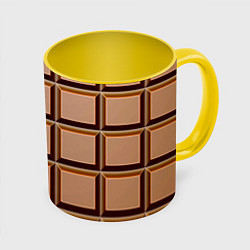 Кружка 3D Шоколад, цвет: 3D-белый + желтый