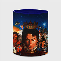 Кружка 3D Michael Jackson: Pop King, цвет: 3D-белый + синий — фото 2