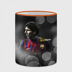 Кружка 3D Leo Messi, цвет: 3D-оранжевый кант — фото 2