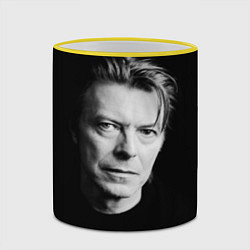 Кружка 3D David Bowie: Black Face, цвет: 3D-желтый кант — фото 2