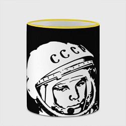 Кружка 3D Гагарин, цвет: 3D-желтый кант — фото 2