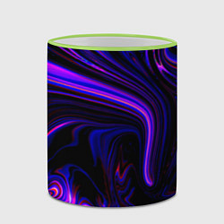 Кружка 3D Цветные разводы, цвет: 3D-светло-зеленый кант — фото 2