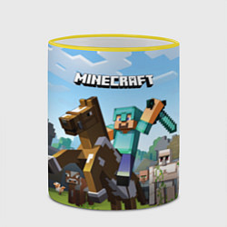 Кружка 3D Minecraft Rider, цвет: 3D-желтый кант — фото 2