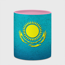 Кружка 3D Флаг Казахстана, цвет: 3D-белый + розовый — фото 2