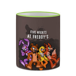 Кружка 3D Five Nights At Freddy's, цвет: 3D-светло-зеленый кант — фото 2