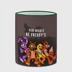 Кружка 3D Five Nights At Freddy's, цвет: 3D-зеленый кант — фото 2
