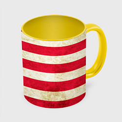 Кружка 3D США, цвет: 3D-белый + желтый