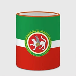 Кружка 3D Татарстан: флаг, цвет: 3D-оранжевый кант — фото 2