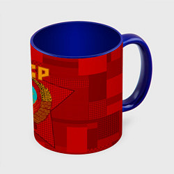 Кружка 3D СССР, цвет: 3D-белый + синий