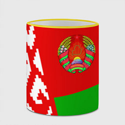 Кружка 3D Патриот Беларуси, цвет: 3D-желтый кант — фото 2