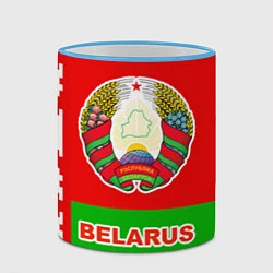 Кружка 3D Belarus Patriot, цвет: 3D-небесно-голубой кант — фото 2