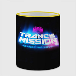 Кружка 3D Trancemission: Trance we love, цвет: 3D-желтый кант — фото 2