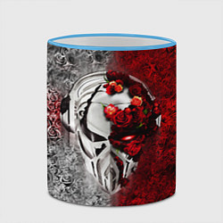 Кружка 3D Pirate Station: Flowers, цвет: 3D-небесно-голубой кант — фото 2