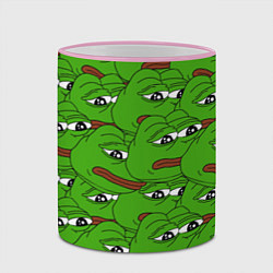 Кружка 3D Sad frogs, цвет: 3D-розовый кант — фото 2