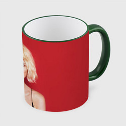 Кружка 3D Taylor Swift, цвет: 3D-зеленый кант