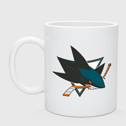 Кружка керамическая San Jose Sharks, цвет: белый