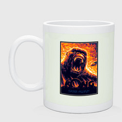 Кружка керамическая Конг: остров черепа, цвет: фосфор