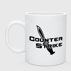 Кружка керамическая Counter Strike: Knife, цвет: белый