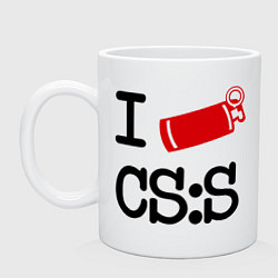 Кружка керамическая I love CS:S, цвет: белый