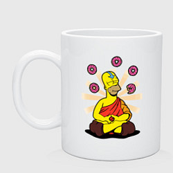 Кружка керамическая Homer Relax, цвет: белый