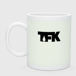 Кружка керамическая TFK: Black Logo, цвет: фосфор