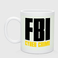 Кружка керамическая FBI: Cyber Crime, цвет: фосфор