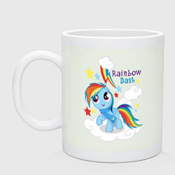 Кружка керамическая Rainbow Dash, цвет: фосфор