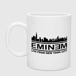 Кружка керамическая Eminem: Live from NY, цвет: белый