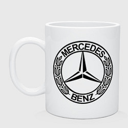 Кружка керамическая Mercedes-Benz, цвет: белый