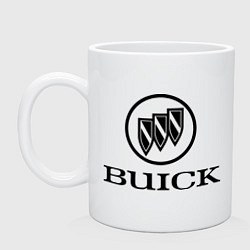Кружка керамическая Buick logo, цвет: белый