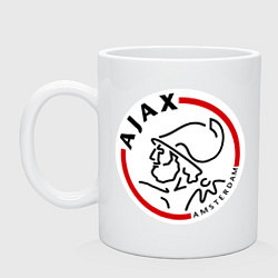 Кружка керамическая Ajax FC, цвет: белый